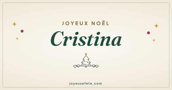 Image « Joyeux Noël Cristina » au format large