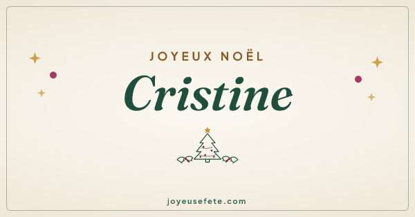 Image « Joyeux Noël Cristine » au format large