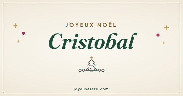 Image « Joyeux Noël Cristobal » au format large