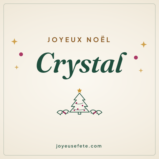 Image carrée « Joyeux Noël Crystal » pour WhatsApp