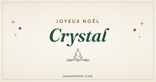 Image « Joyeux Noël Crystal » au format large