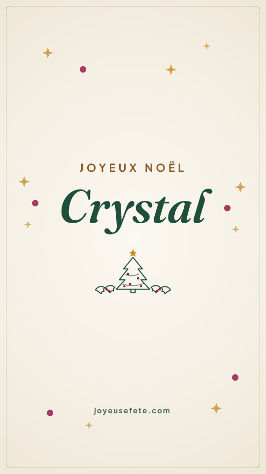 Image « Joyeux Noël Crystal » au format story