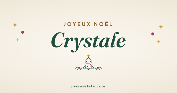 Image « Joyeux Noël Crystale » au format large