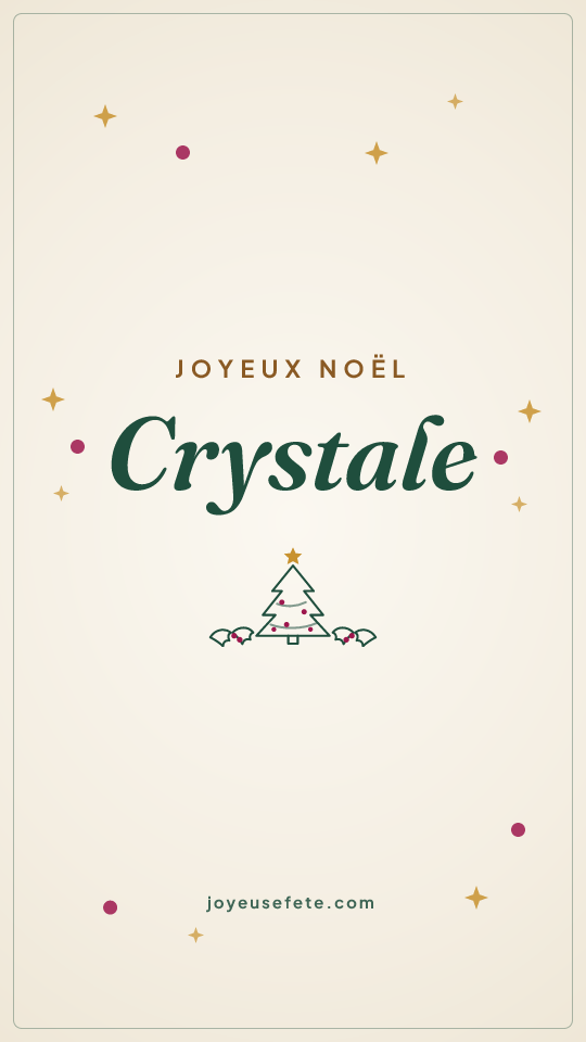 Image « Joyeux Noël Crystale » au format story