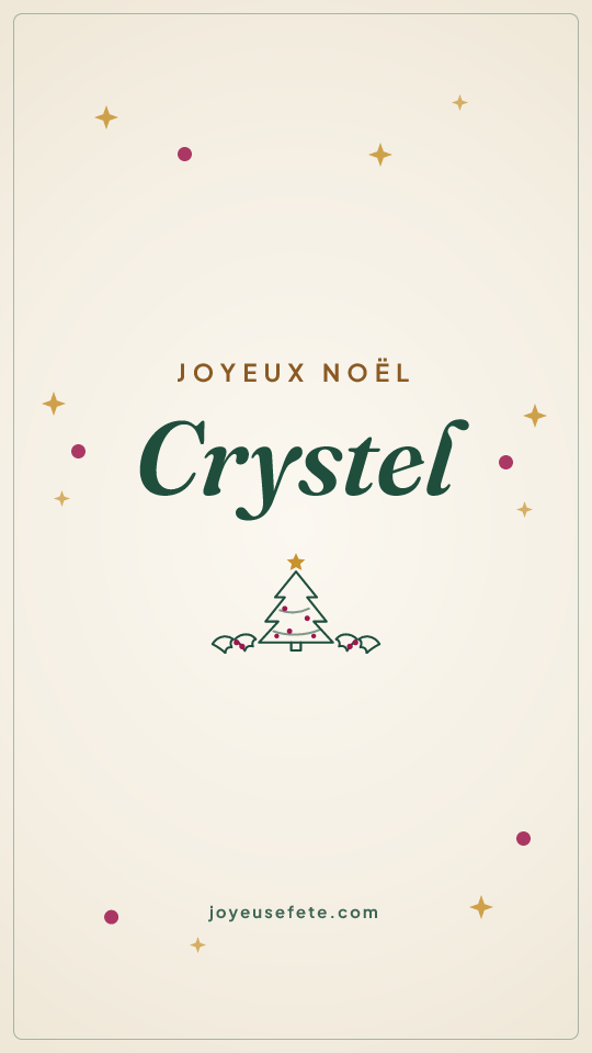 Image « Joyeux Noël Crystel » au format story