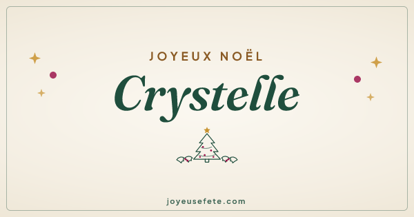 Image « Joyeux Noël Crystelle » au format large