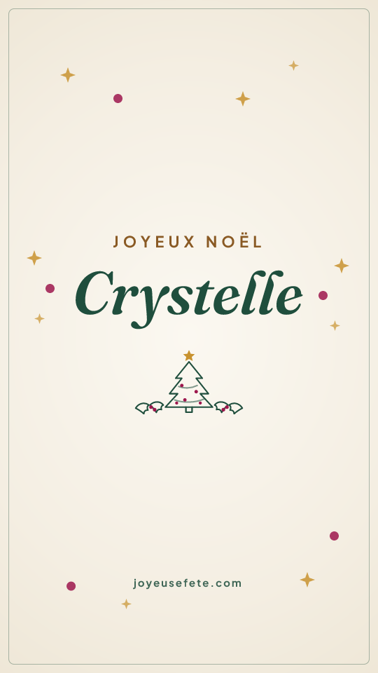 Image « Joyeux Noël Crystelle » au format story