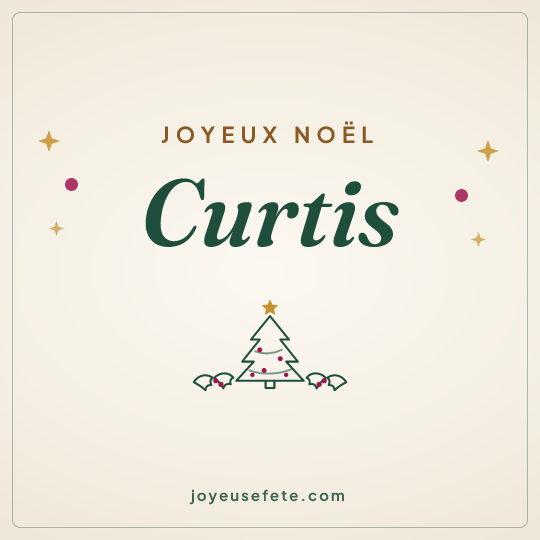 Image carrée « Joyeux Noël Curtis » pour WhatsApp