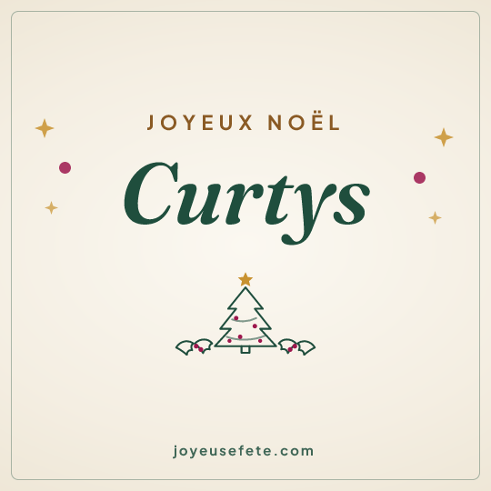 Image carrée « Joyeux Noël Curtys » pour WhatsApp