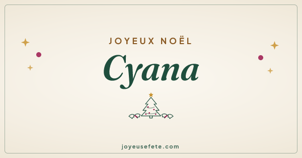 Image « Joyeux Noël Cyana » au format large