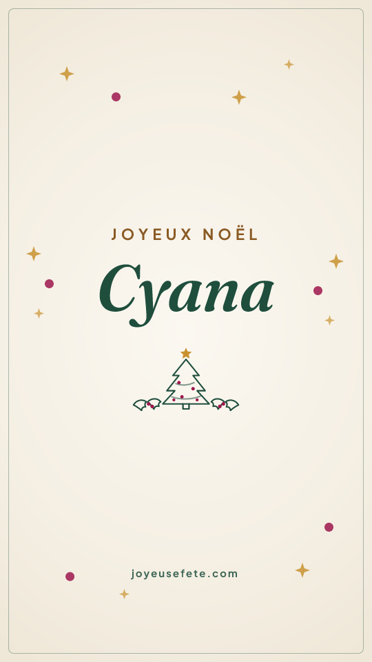 Image « Joyeux Noël Cyana » au format story