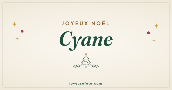 Image « Joyeux Noël Cyane » au format large