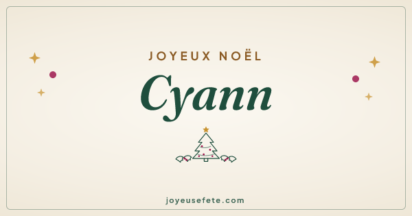 Image « Joyeux Noël Cyann » au format large