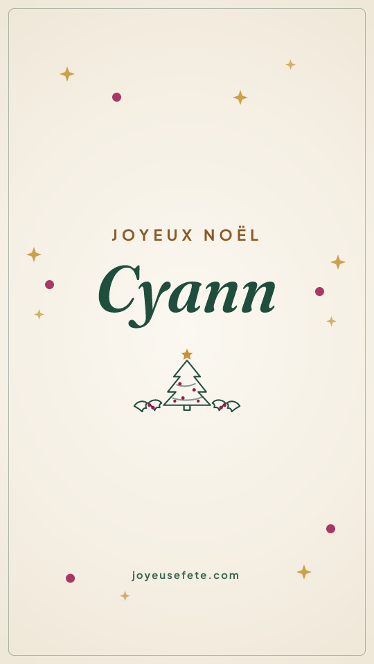 Image « Joyeux Noël Cyann » au format story