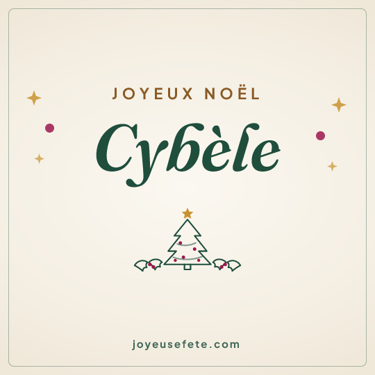 Image carrée « Joyeux Noël Cybèle » pour WhatsApp