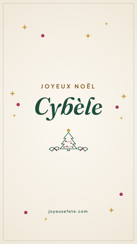 Image « Joyeux Noël Cybèle » au format story