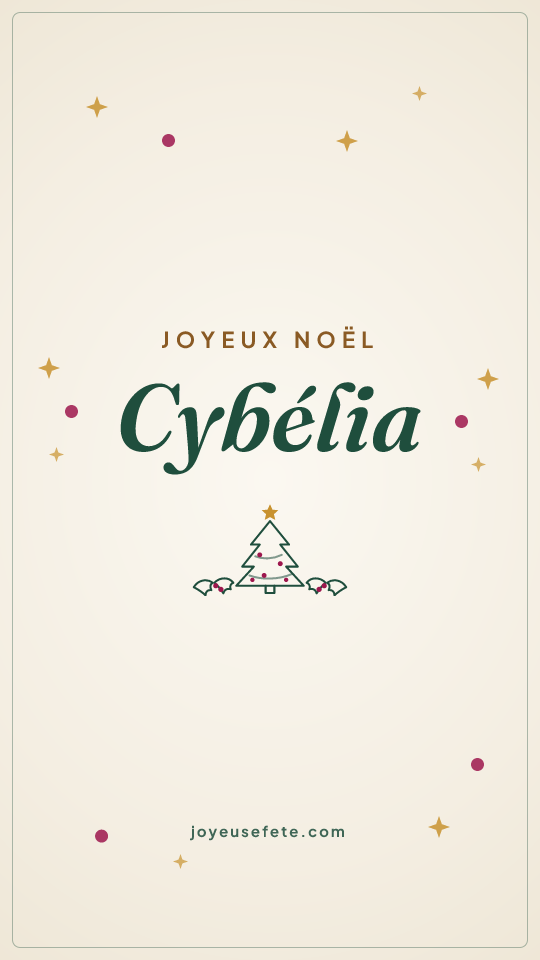 Image « Joyeux Noël Cybélia » au format story