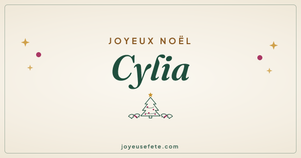 Image « Joyeux Noël Cylia » au format large