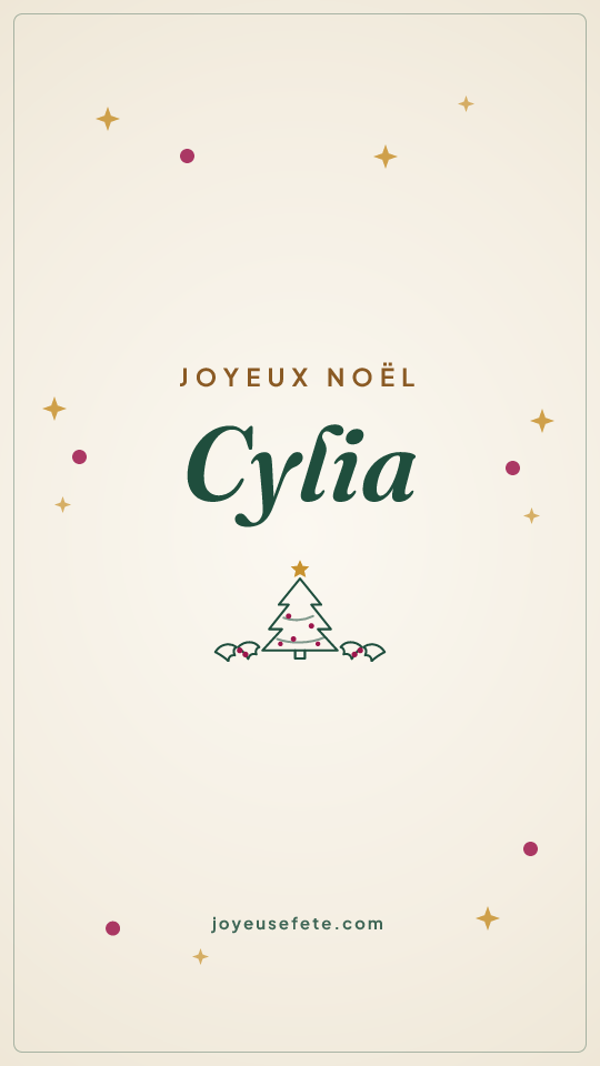 Image « Joyeux Noël Cylia » au format story