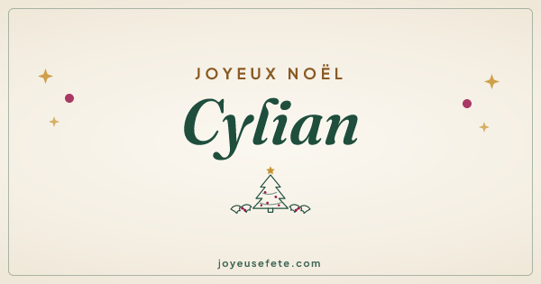 Image « Joyeux Noël Cylian » au format large