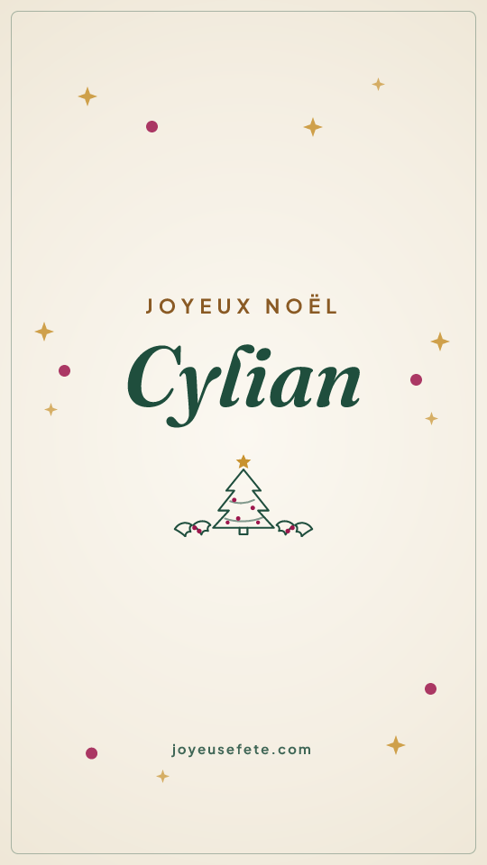 Image « Joyeux Noël Cylian » au format story