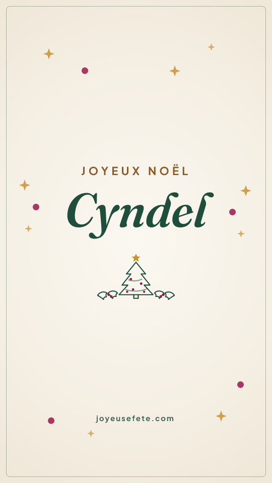 Image « Joyeux Noël Cyndel » au format story