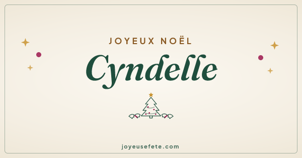 Image « Joyeux Noël Cyndelle » au format large