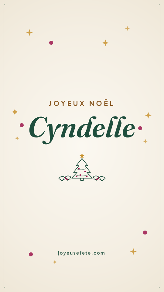Image « Joyeux Noël Cyndelle » au format story