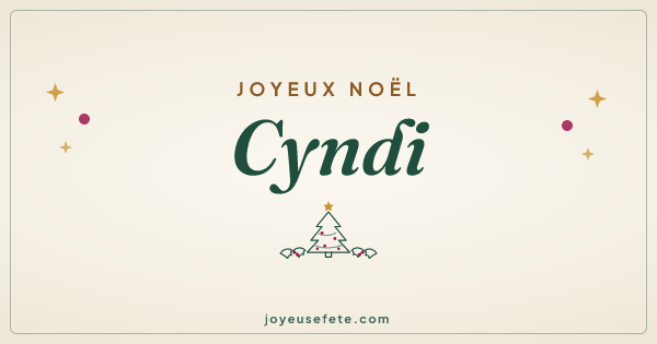 Image « Joyeux Noël Cyndi » au format large