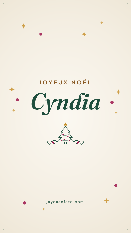 Image « Joyeux Noël Cyndia » au format story