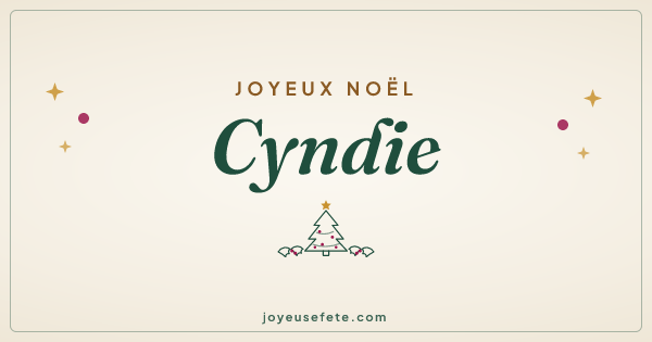 Image « Joyeux Noël Cyndie » au format large