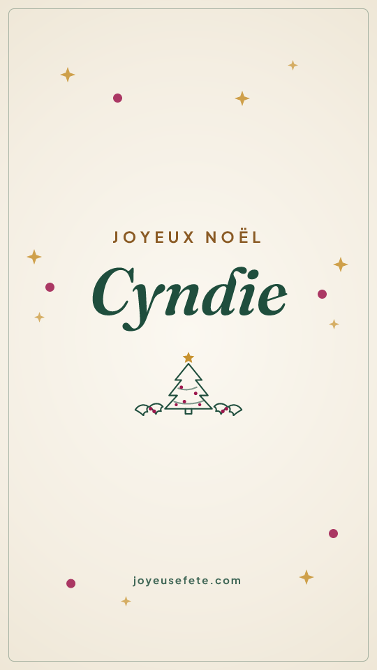 Image « Joyeux Noël Cyndie » au format story