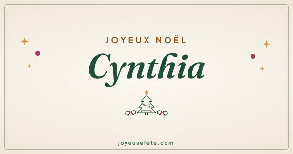 Image « Joyeux Noël Cynthia » au format large