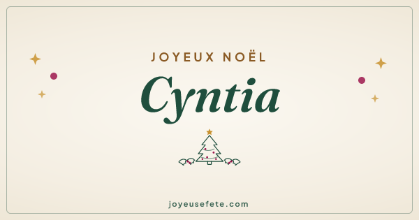 Image « Joyeux Noël Cyntia » au format large