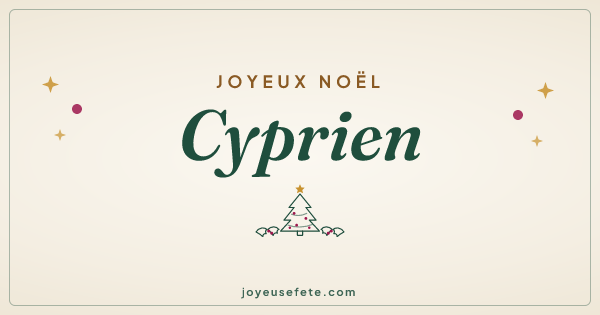 Image « Joyeux Noël Cyprien » au format large