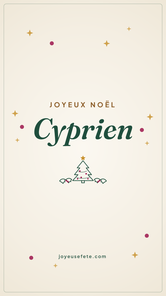 Image « Joyeux Noël Cyprien » au format story