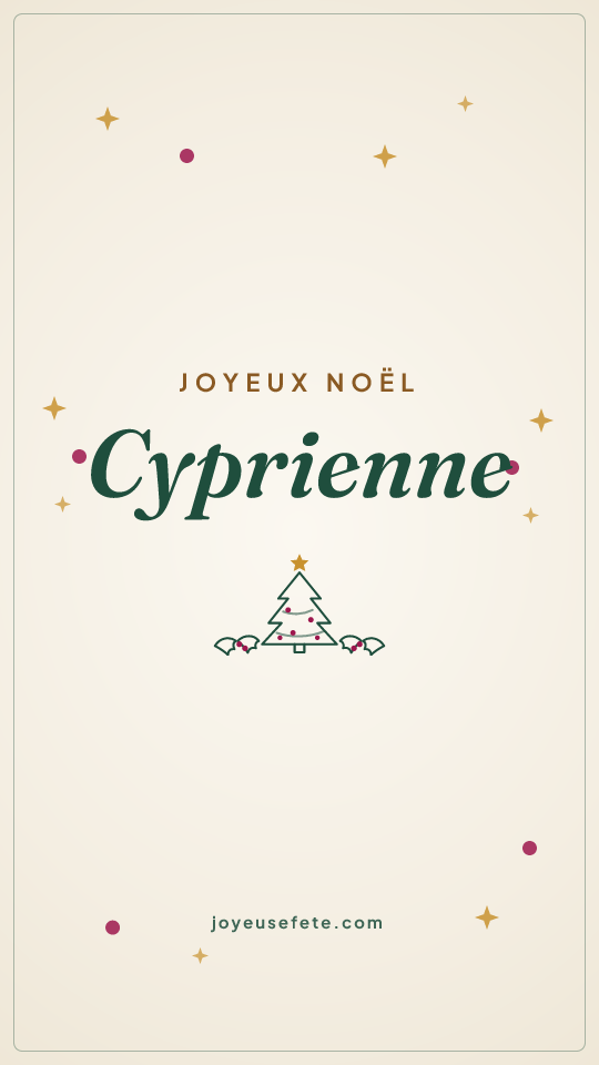 Image « Joyeux Noël Cyprienne » au format story