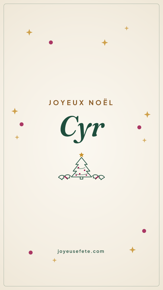 Image « Joyeux Noël Cyr » au format story