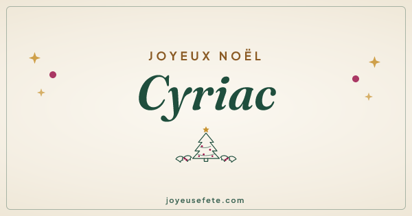 Image « Joyeux Noël Cyriac » au format large