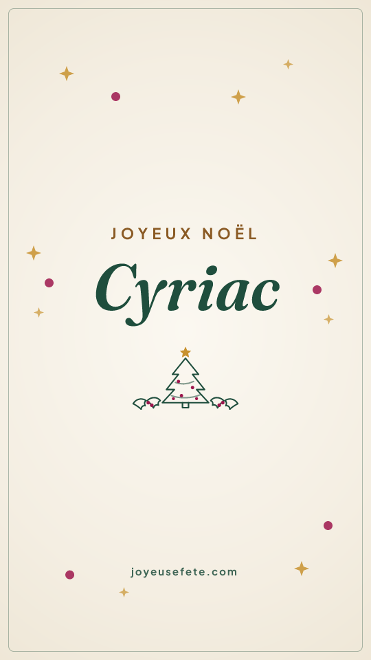 Image « Joyeux Noël Cyriac » au format story