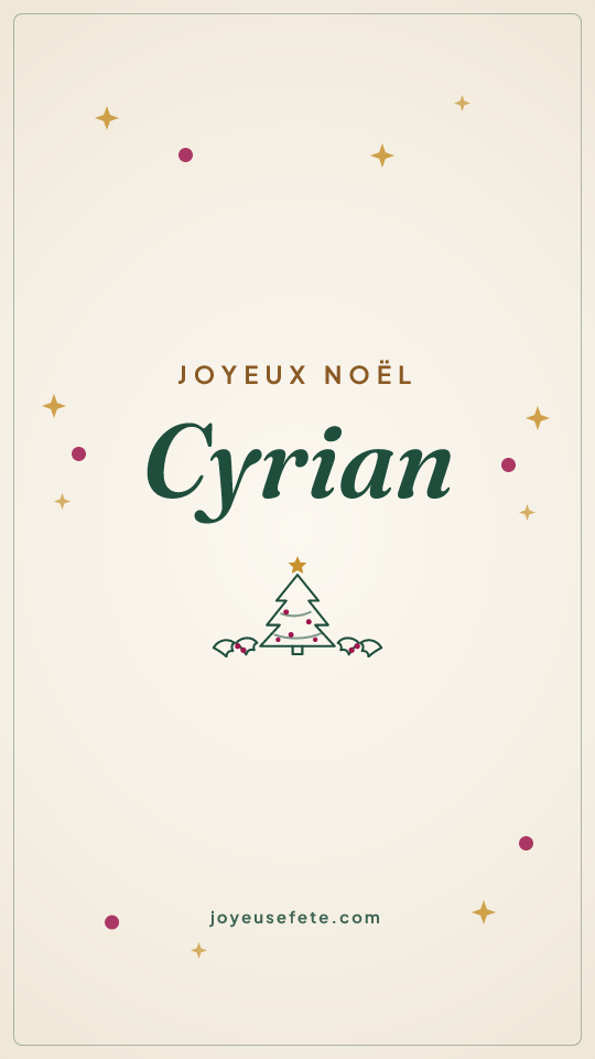 Image « Joyeux Noël Cyrian » au format story