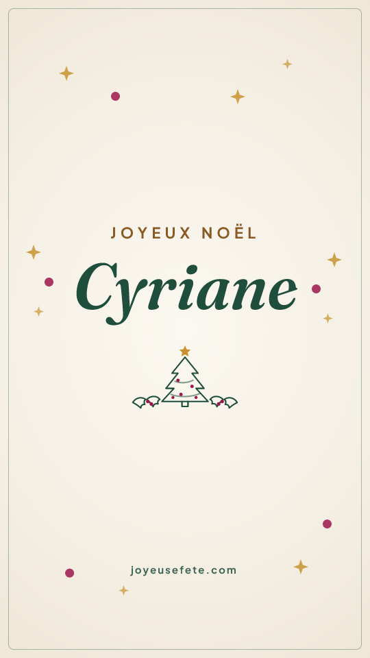 Image « Joyeux Noël Cyriane » au format story
