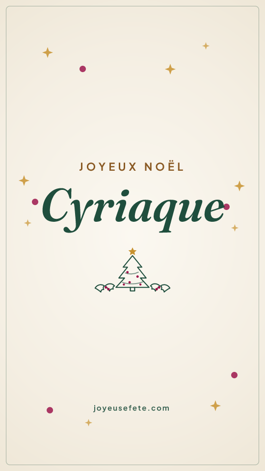 Image « Joyeux Noël Cyriaque » au format story
