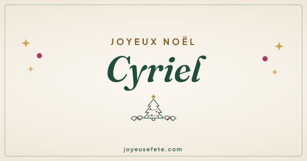 Image « Joyeux Noël Cyriel » au format large
