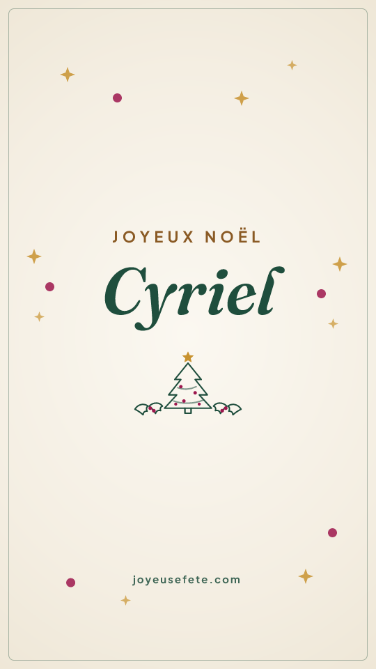 Image « Joyeux Noël Cyriel » au format story