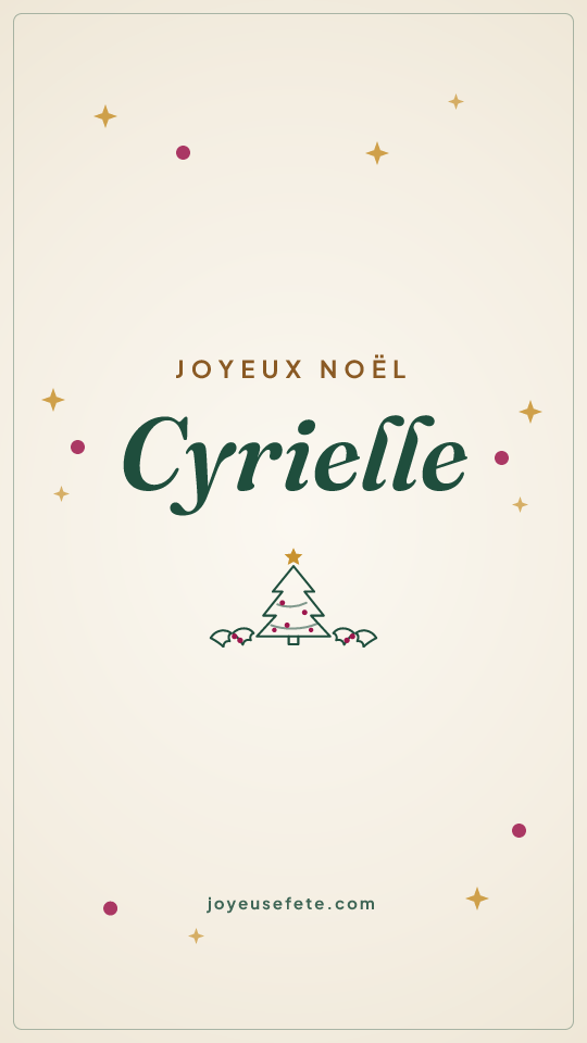 Image « Joyeux Noël Cyrielle » au format story