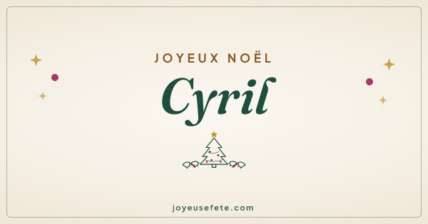 Image « Joyeux Noël Cyril » au format large