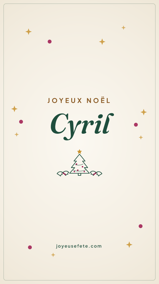 Image « Joyeux Noël Cyril » au format story