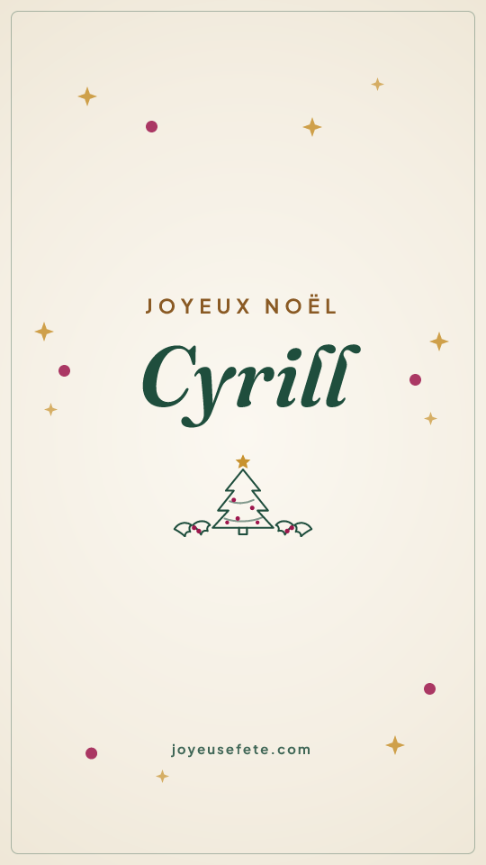 Image « Joyeux Noël Cyrill » au format story