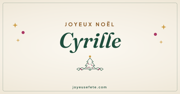 Image « Joyeux Noël Cyrille » au format large